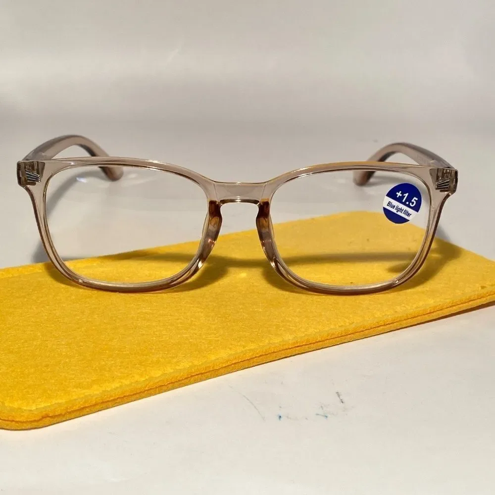 1510 Colette 1.5 Taupe Reading Glasses Soft Butterfly Readers NWT